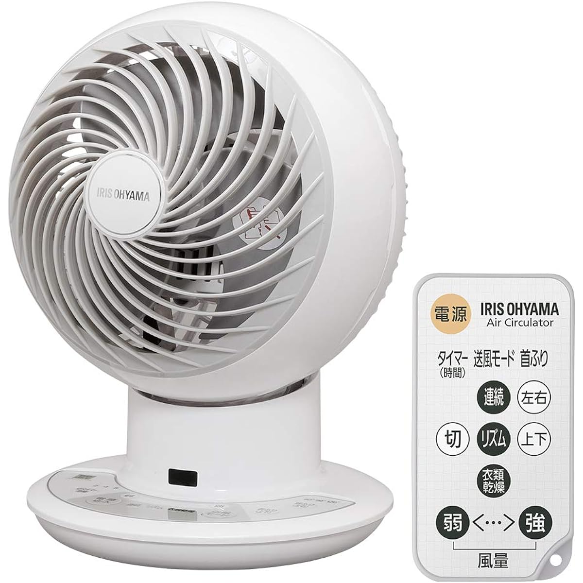 Iris Ohyama Circulator Eye, Quiet, Up/Down, Left/Right Swing, 24 Tatami, Powerful Air Blower, DC Motor, Remote Control Included, White PCF-SDC15T