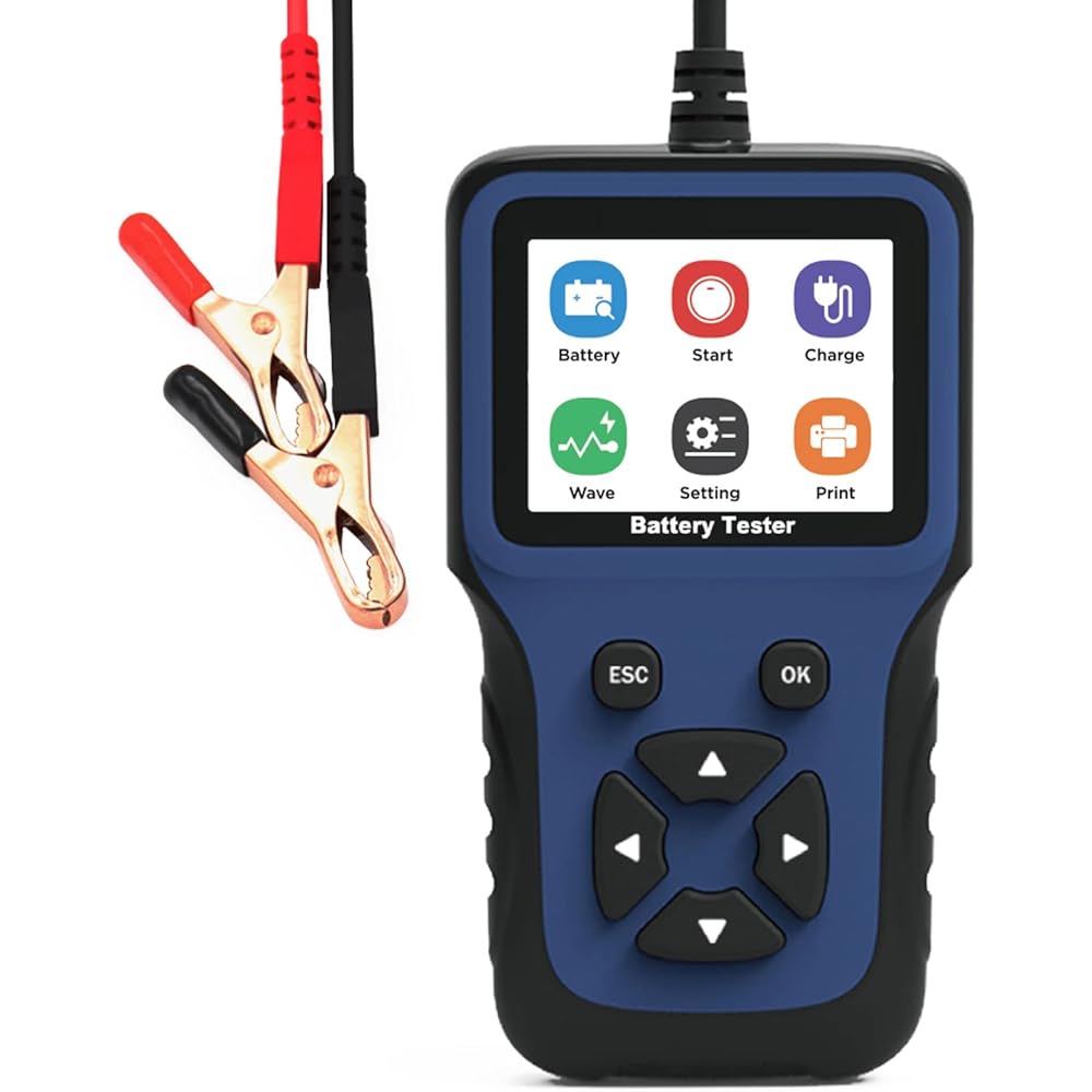 MAXWIN Battery Checker Battery Diagnostic Machine JIS Code Selection 2000cca 12V Car Ship Motorcycle ISS HV Boat Battery Tester CCA Value Measurement K-BAT01