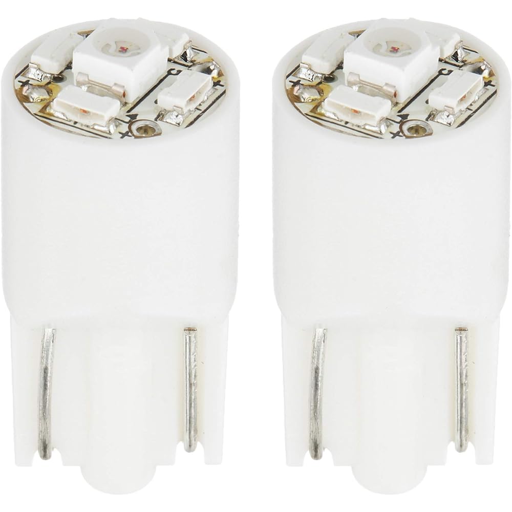 JUPiTER Hyper LED T10 Bulb (for Amber Side Marker) W2.1x9.5d/5 LED (SMD) No Polar Equipped with Low Heat Heatless Circuit Pack of 2 For 12V Vehicles JLB-T10WPMA Safety Standards Compliant 225212