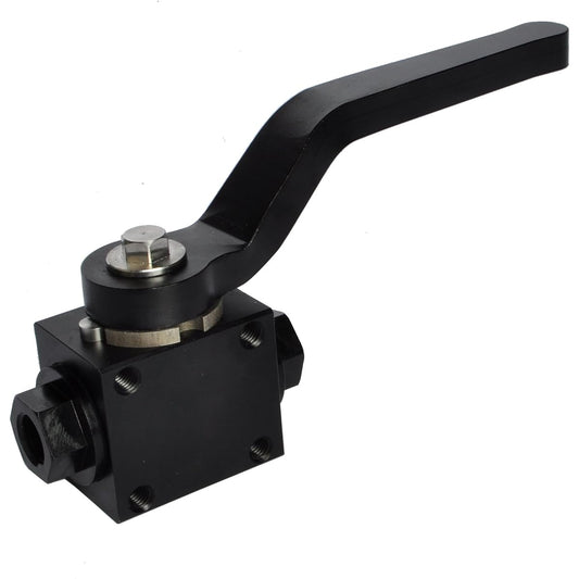 AC PERFORMANCE 1/8 inch billet aluminum brake line lock shut off valve 1/8 NPT fuel flow control cut off valve black