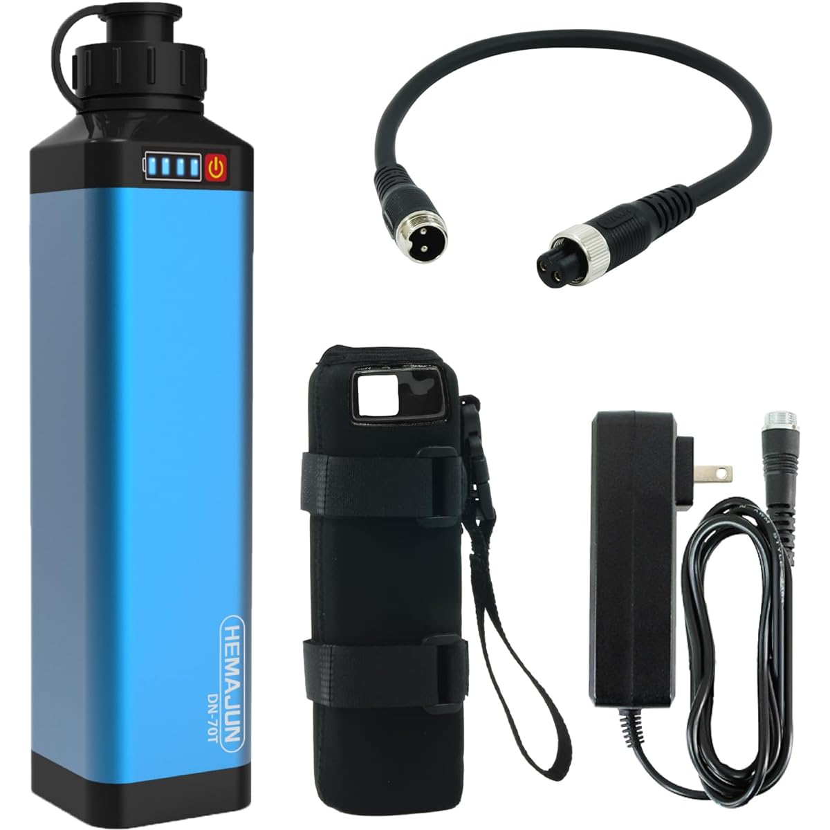 HEMAJUN Electric Reel Battery 7000mAh Compatible with Daiwa Shimano Electric Reel Lithium Ion Battery with Power Level Function LED Light Quick Charger 2.0A