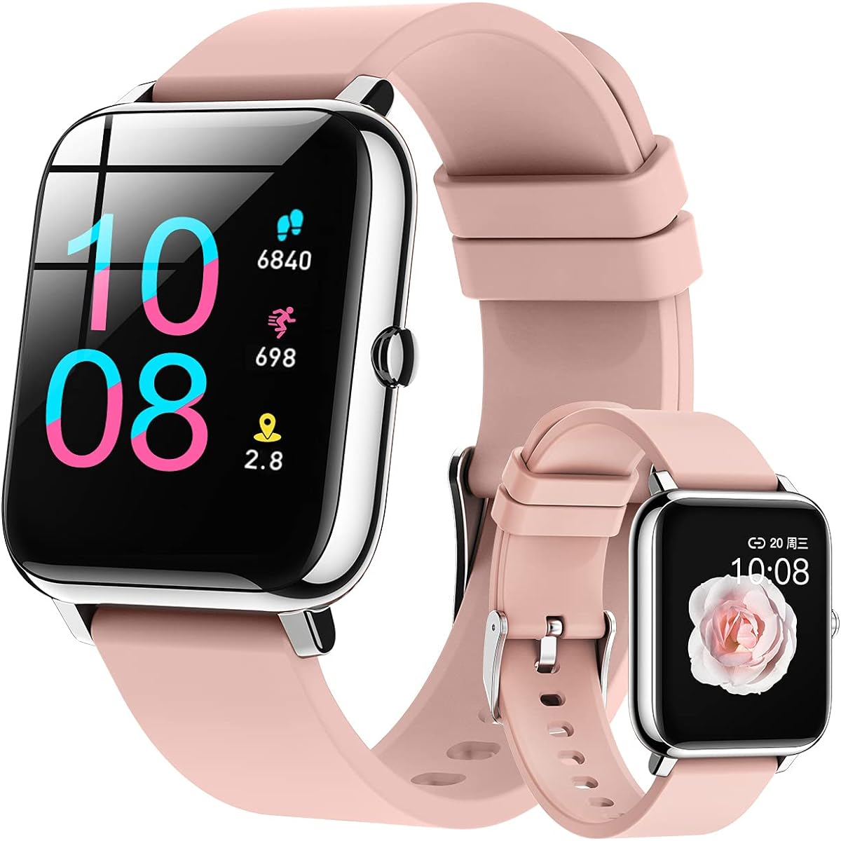 Smart Watch, Activity Meter, Women's, Men's, Smart Bracelet, Large Screen, Full Touch Screen, Call Notification, Watch, Facebook/Twitter/Line/SMS/App Notification, Pedometer, Sports Watch, Music/Camera Control, Weather, IP68 Waterproof, Brightness Adjust