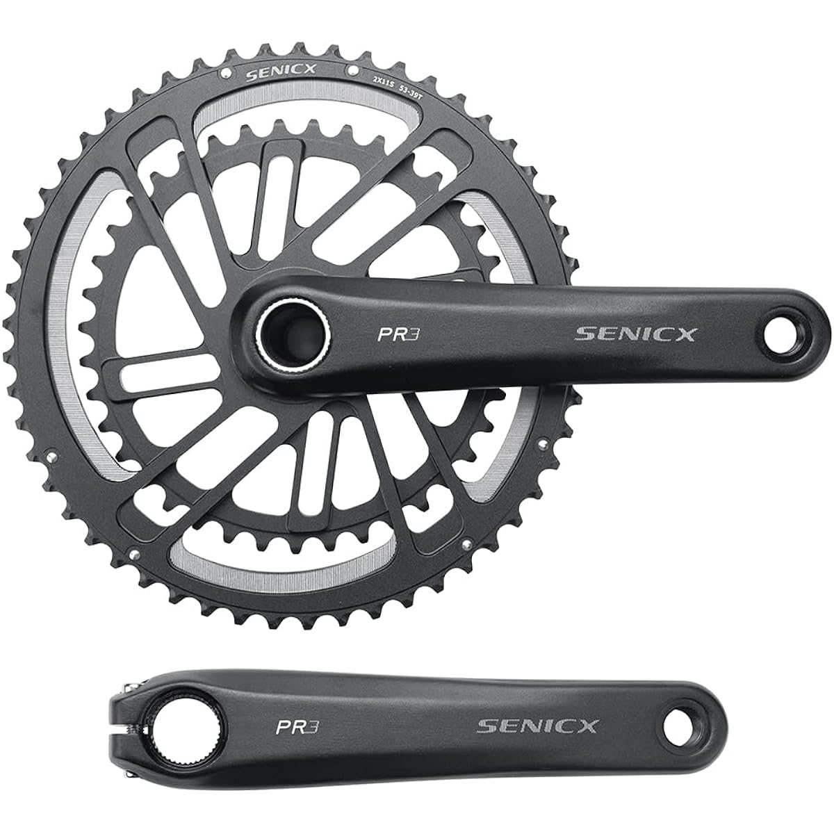 SENICX PR3 2 x 10/11/12 Speed Link Sprocket Crank Protector, 50/34 T, 52-36 T 39-53 T 165 mm/170 mm/175 mm/Crankset