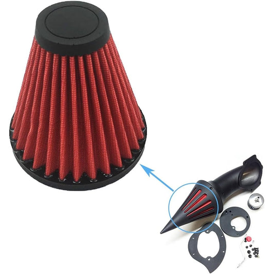 NINOMA Red Filter Universal Spike Air Filter Element Cone Yamaha Roadster XV 1600 1700 A Midnight Warrior Motorcycle Accessories