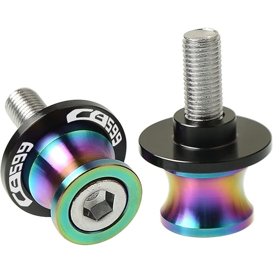 Stand Screw Slider Motorcycle Accessories 8MM Swing Arm Slider Spool Stand Screw Suitable for Honda CB599 Hornet 1999 2000 2001 2002 2003 2004 2005 2006 (Color: A)