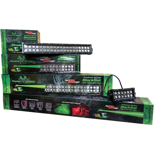 KILL LIGHT PREDATOR Series Blackout LED Driving Light Bar (7.5 inch White)