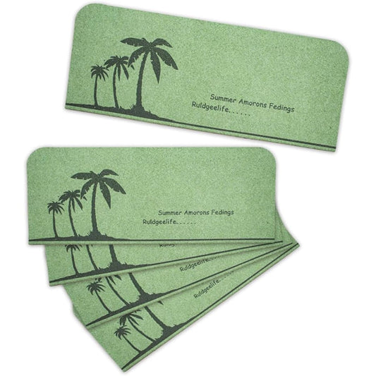 YMR Stair Mat, Non-Slip, Soundproof, Scratch-proof, Foldable, Approx. 55 x 22cm, Step Mat, For All Seasons, Coconut Tree, Adsorption Type, Washable, Set of 15 (Green)