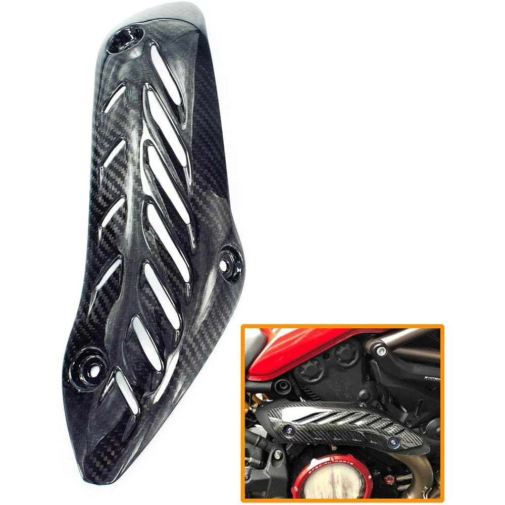 Carbon Fiber Exhaust Pipe Heat Shield Cover Guard for Ducati Monster 821 1200S