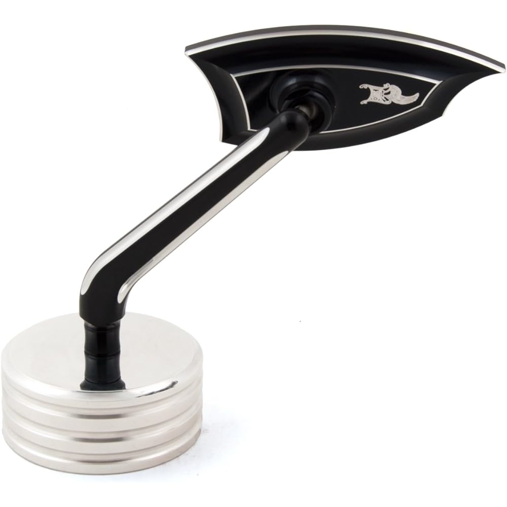 Ken's factory Rapid Series Mirror Vanquish Black & Machine Cut Left Bike Mirror (Rapid Series Mirror Vanquish Black & Machine Cut Left) 12-202