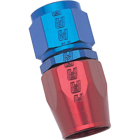 Russell 610030 Red/Blue Alumite Aluminum-8an Straight Hose End Blue Red