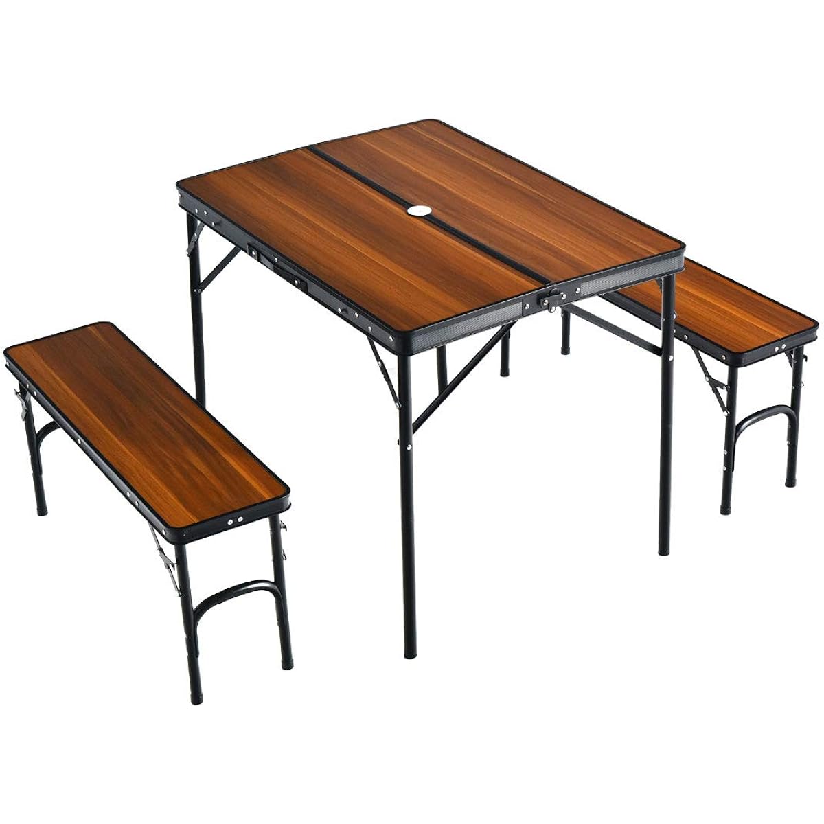 ENDLESS-BASE Outdoor Table Set Leisure Table Width 90cm Folding Height Adjustable Lightweight Camping Chair 74100083(89468)
