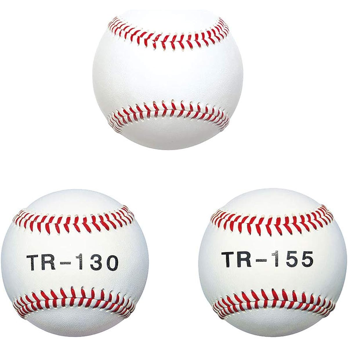 Daito Baseball Hardball Training Ball Set of 3 Balls, Combination of Regular Ball and 10% Increase/Decrease Cowhide, Pitching Speed Up, Ball Speed Up Training
