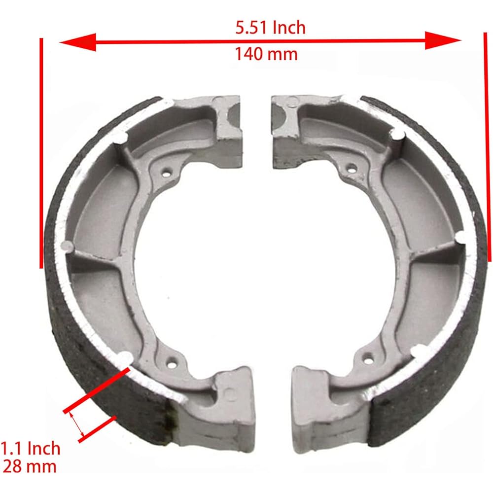 Foreverun Motor Front and Rear Brake Shoes For KLF 220 Bayou 1988-2002