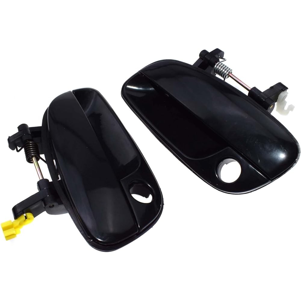 Car Parts Black FL FR RL RR Outside Door Handle 83650-2D00 82650-2D00 Hyundai Erantra 2.0L 2001 2002 2003 2005 2006 Car Parts (Color: FR RR 2 Right Pair)