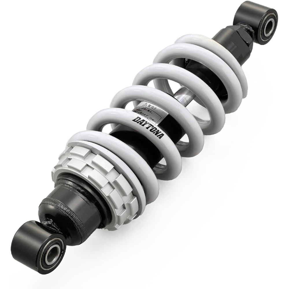 Daytona Motorcycle Rear Suspension for Grom (13-20) 250-258mm With Vehicle Height Adjustment Function Improved Ride Comfort Reinforced Rear Shock Black Body/White Spring 92483