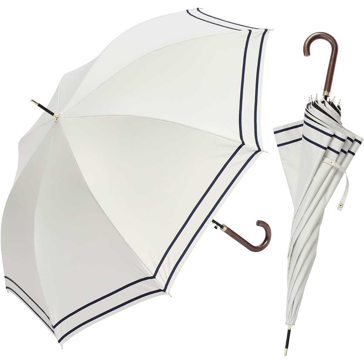 Parasol, Completely Blackout, UV Protection, Large, Wide, L Size, 58cm, Women's, Long Umbrella, Light Blocking Rate, 100%, First Class Light Blocking, Heat Shielding, Large, One-touch Jump Umbrella, FJL, For Both Sunny and Rainy Days assa