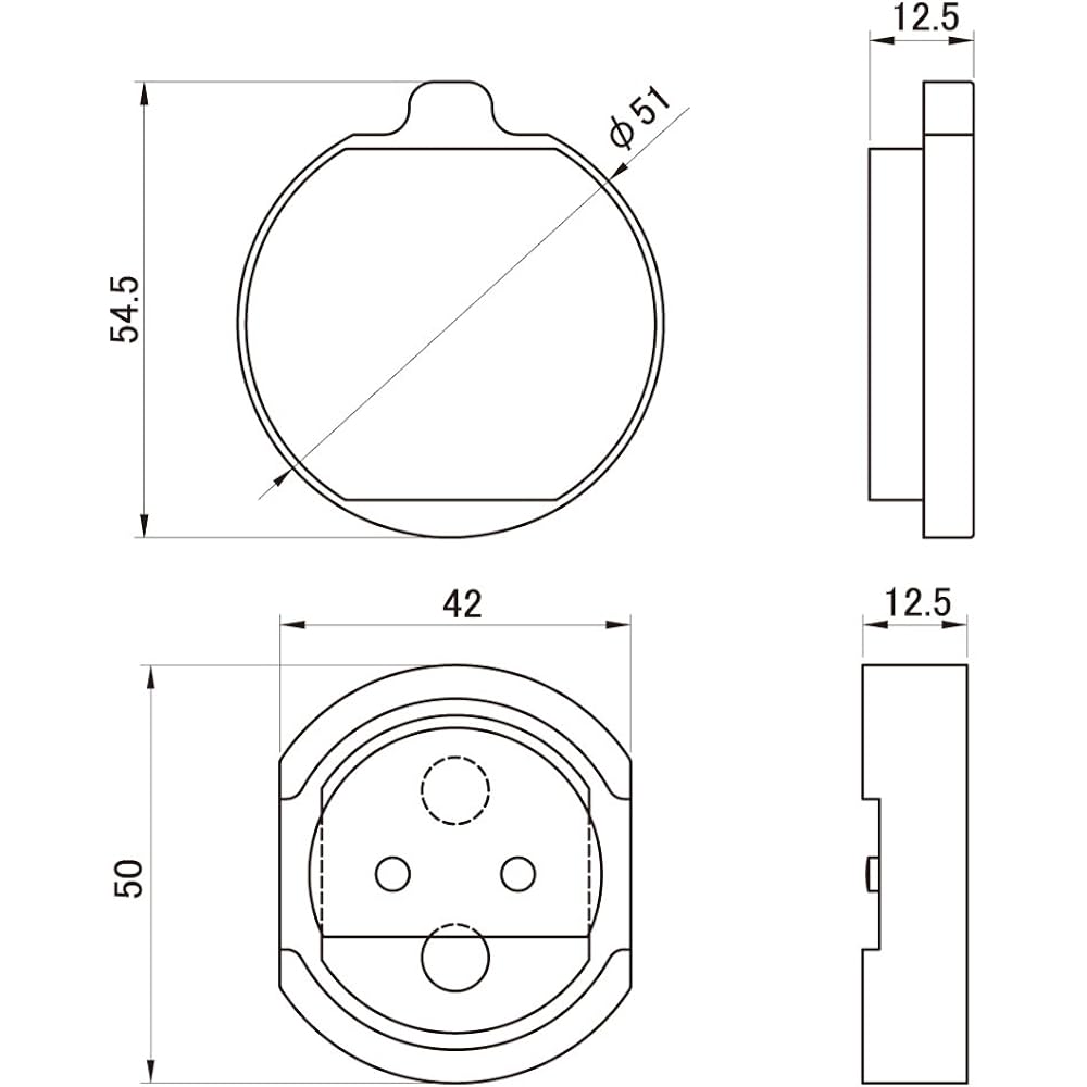 Daytona Motorcycle Brake Pad Red Pad (Semi Metal Pad) Z1000MK2(79) Z750Four [A4, A5, D1](76-78) Z550FX(81) KH400(76-78) KH250B(76-80) Z250FT(79)