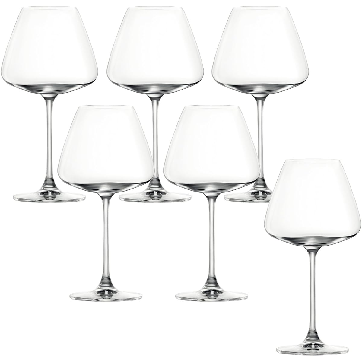 Toyo Sasaki Glass Wine Glass DESIRE Burgundy (Elegant) 590ml 6 pieces Ion Strong processing Compatible with red and white Unbreakable Dishwasher safe RN-13285CS