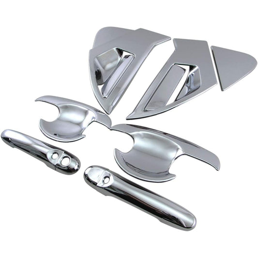 BRIGHTZ Juke F15 YF15 NF15 Plated Door Handle Cover Knob Plate Full Set for No Visor [DHC-NOBU-139] 14064