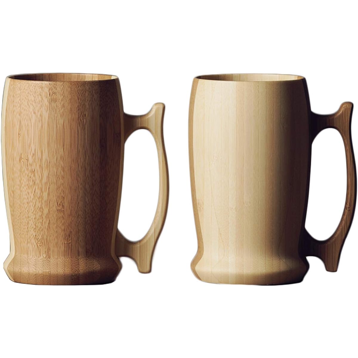 RIVERET Beer Mug Beer Stein 500ml Pair Set Dishwasher Safe White/Brown RV-204WB