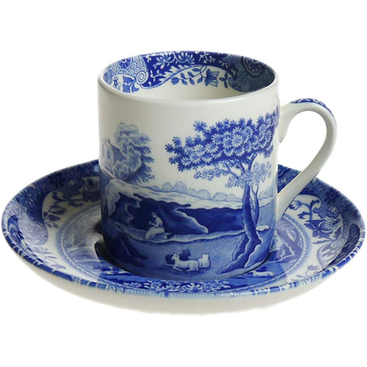 Spode Cup Saucer Blue 90cc Blue Italian 1200