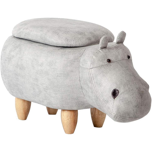 [Good Wood] Ottoman Animal Stool Animal Storage Stool Entrance Chair Animal Chair Bench Sofa Storage Ottoman Stool Living Chair Box Stool Storage Box Footrest [Storage, Stools, Ottomans, Chairs] Hippo Ottoman Hippo Storage Stool Animal Stool