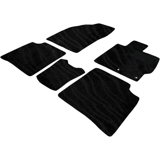 Fenice Car Mat Floor Mat Domestic Production (Toyota Prius 30 Series) <Early Model> Wave Black Anti-Slip Shape Resistant to Slip Car Mat (Car Parts Specialty Store)