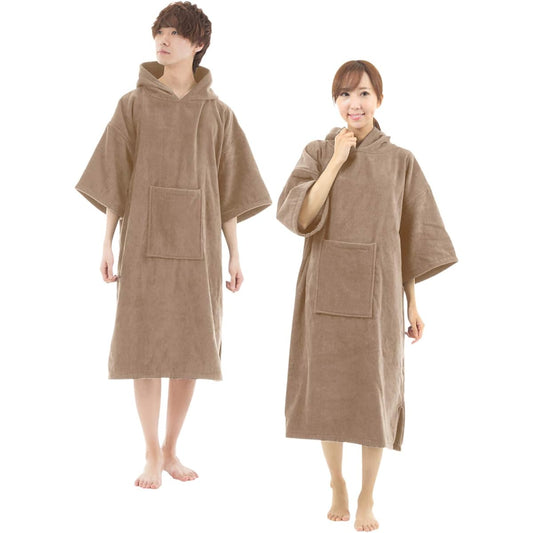 Relaxing towel poncho 100% cotton bathrobe sauna poncho surfing poncho Japanese inspection