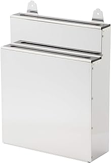 Endo Shoji TKG Knife Holder, Stainless Steel, Large, 2 Tiers, Comes with nailed fixed rubber plate, Width x Depth x Height (mm) 300 x 100 x 370, Simple and Easy to Use, Removable Bottom Plate, Hygienic, Commercial Use AHU26001