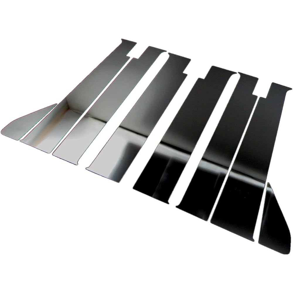 BRIGHTZ Every Wagon DA17W Super Mirror Stainless Steel Black Plated Pillar Panel Visor Useful 8PC [PIL-BLA-039] DA17 DA A17 17 Every Wagon Every Wagon Every Every Wagon Every Every Wagon Every Every Wagon Every 21773