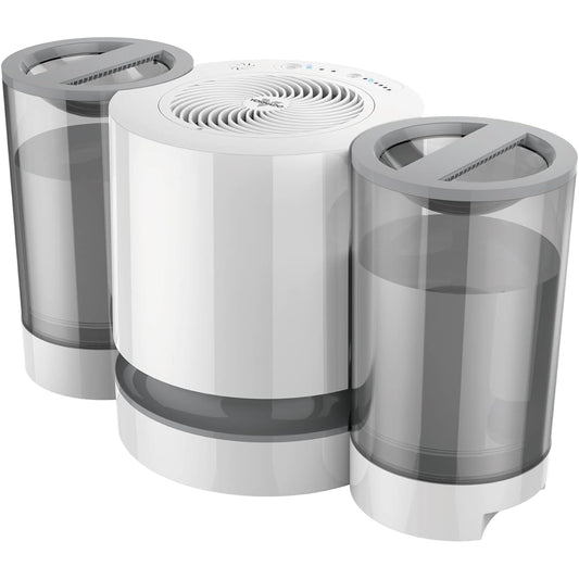Vornado Evaporative Humidifier Equipped with Circulator, 35 Tatami Large Capacity, No Overhumidification, Easy to Clean, 5.7L, White EV200-JP