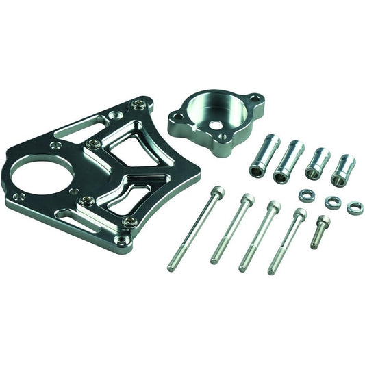 POSH Motorcycle Supplies Sprocket Cover with Clutch Piston Base CB1300SF('98~'12) CB1300SB('05~'12) CB1300ST('10~'12) X-4/LD Silver 053201-03