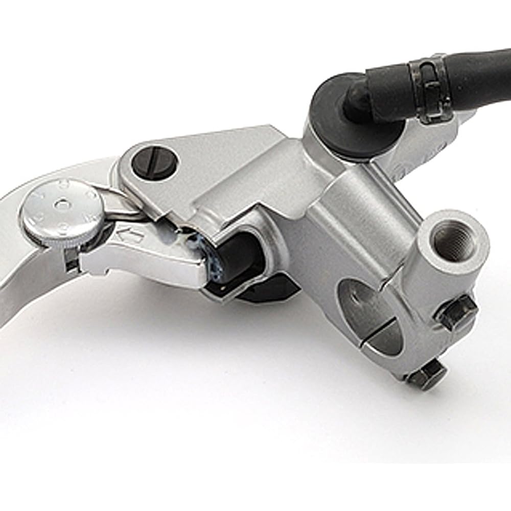 Daytona NISSIN Motorcycle Brake Master Cylinder Left Side Only Horizontal 11mm Silver Body/Buff Clear Lever 49013