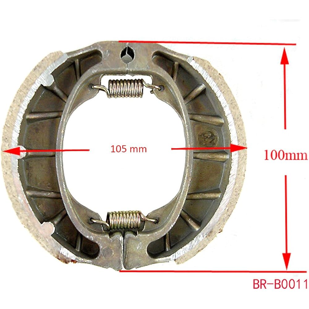 105mm rear/Front drum brake pad shoes 50cc 110cc 125cc 150cc GY6 for scooter mope