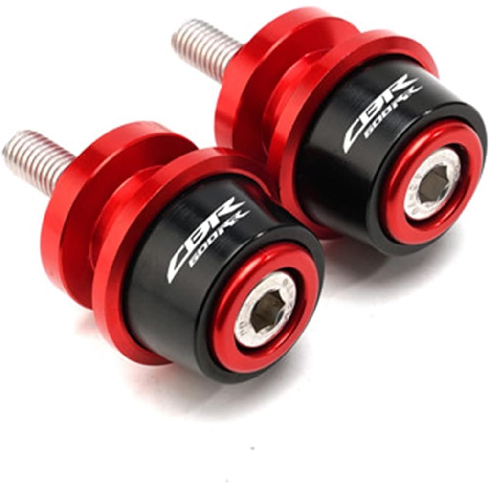 DEMUR 8mm Motorcycle Accessories Swing Arm Slider Spool Screw Bike Fit CBR600RR CBR 600 RR 2003 2004-2017 2018 2019 2020 Swing Arm Slider Spool (Size : Red)