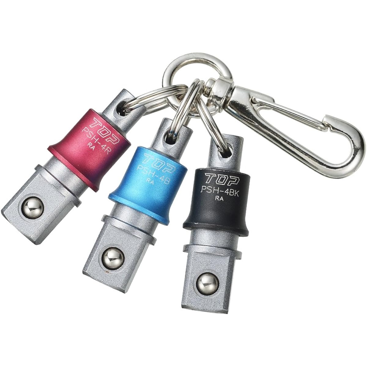 Top (TOP) Impact socket holder 3 color set Blue, Red, Black For 4 arc minutes with eggplant ring PSH-4BRBKN