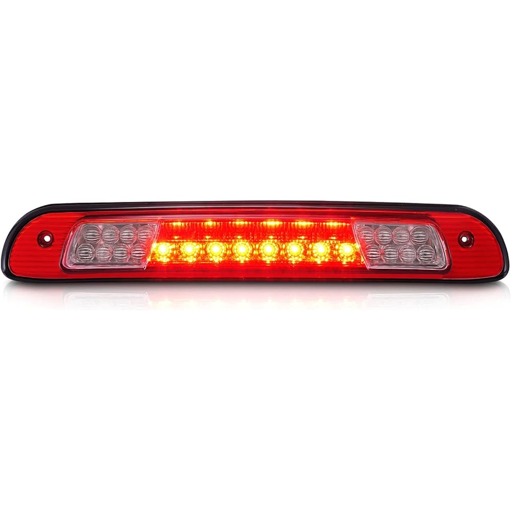 AMERILITE Red/Clear LED High Mount Stop Cargo 3rd Brake Light For Toyota Tandra