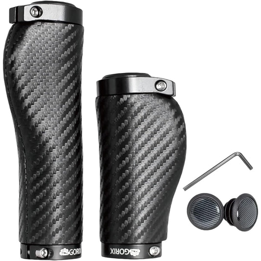 GORIX Bicycle Grip Carbon Style Grip (GX-BONC6) Cross Bike MTB Stylish Shock Absorption Anti-Slip…
