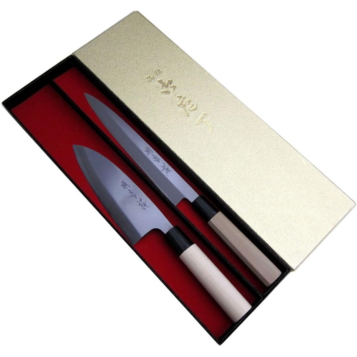 Knife Dotkom Knife Set - Set of 2 Yanagiba and Deba knives ``Akanezakura'' (Akanezakura) For left-handed use