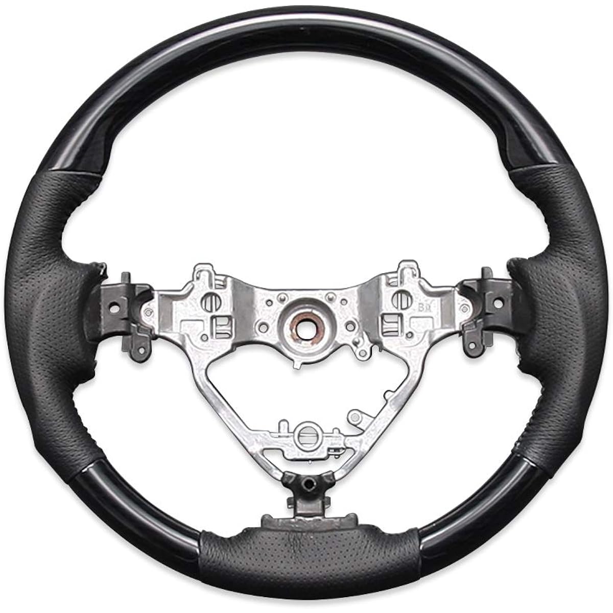 Genuine Replacement Steering NOAH/VOXY Noah/Boxy 80 Series Harrier 60 Series Gun Grip Type Handle Custom Parts (Black Wood Grain)