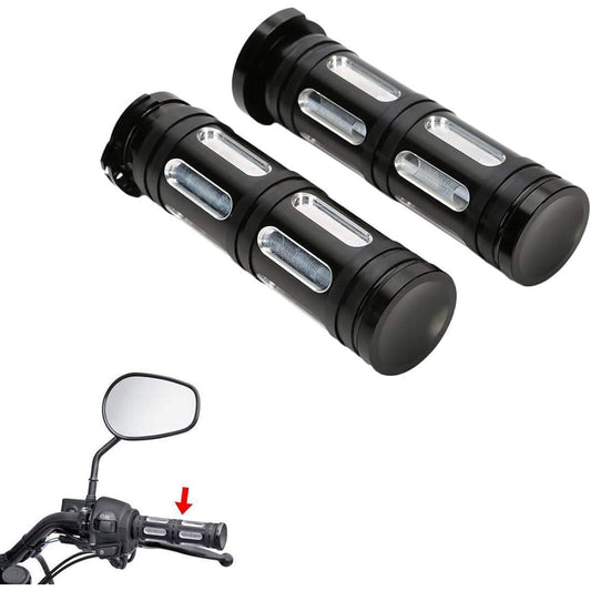 Motorcycle Black CNC 1 Inch 25mm Handlebar Hand Grip Harley Sportster XL883 XL1200 Touring Dyna Softail Custom