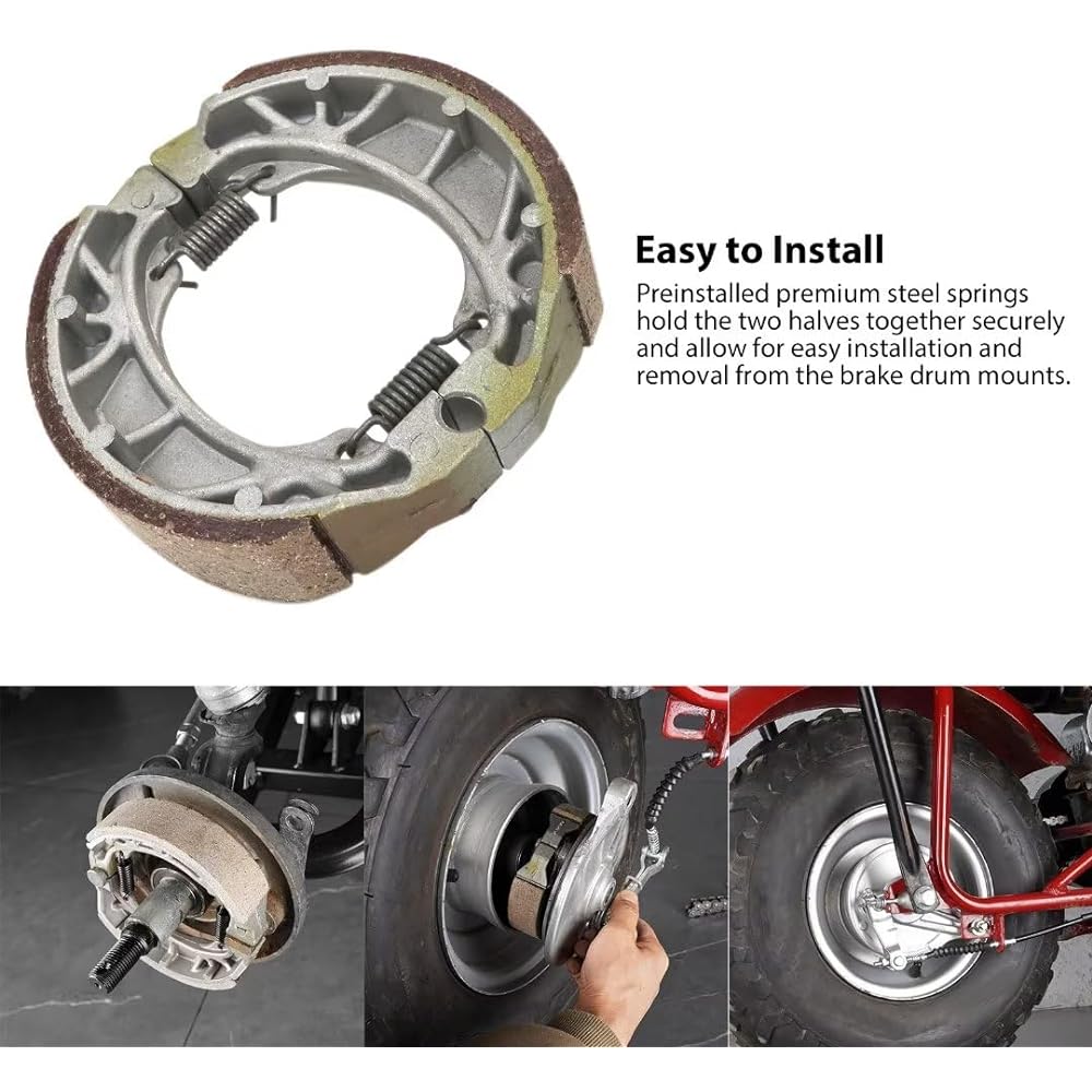 Brake pad shoes Minibaha 196cc 5.5HP 6.5HP MB165 HAWG TY Mini Bike Warrior Heat.