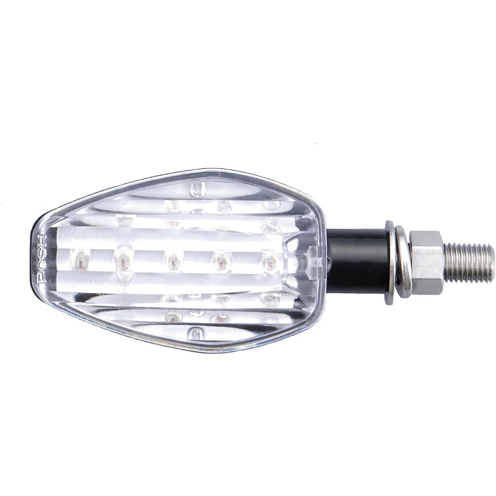 POSH Motorcycle Supplies Motorcycle LED Turn Signal CBR250R ('11-) Black Body/Clear Lens Light Weight LED Turn Signal 057052-06