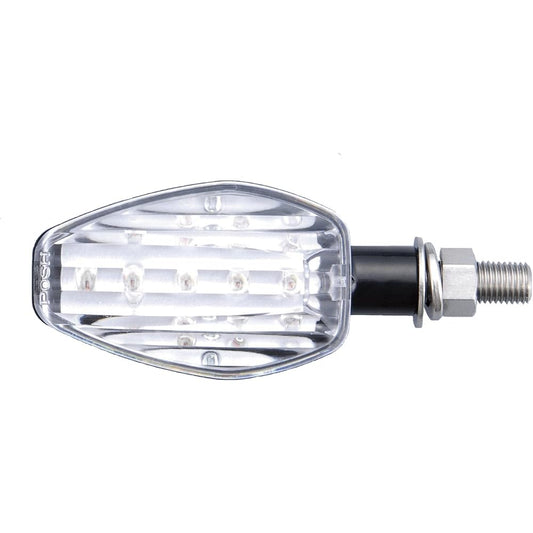 POSH Motorcycle Supplies Motorcycle LED Turn Signal CBR250R ('11-) Black Body/Clear Lens Light Weight LED Turn Signal 057052-06
