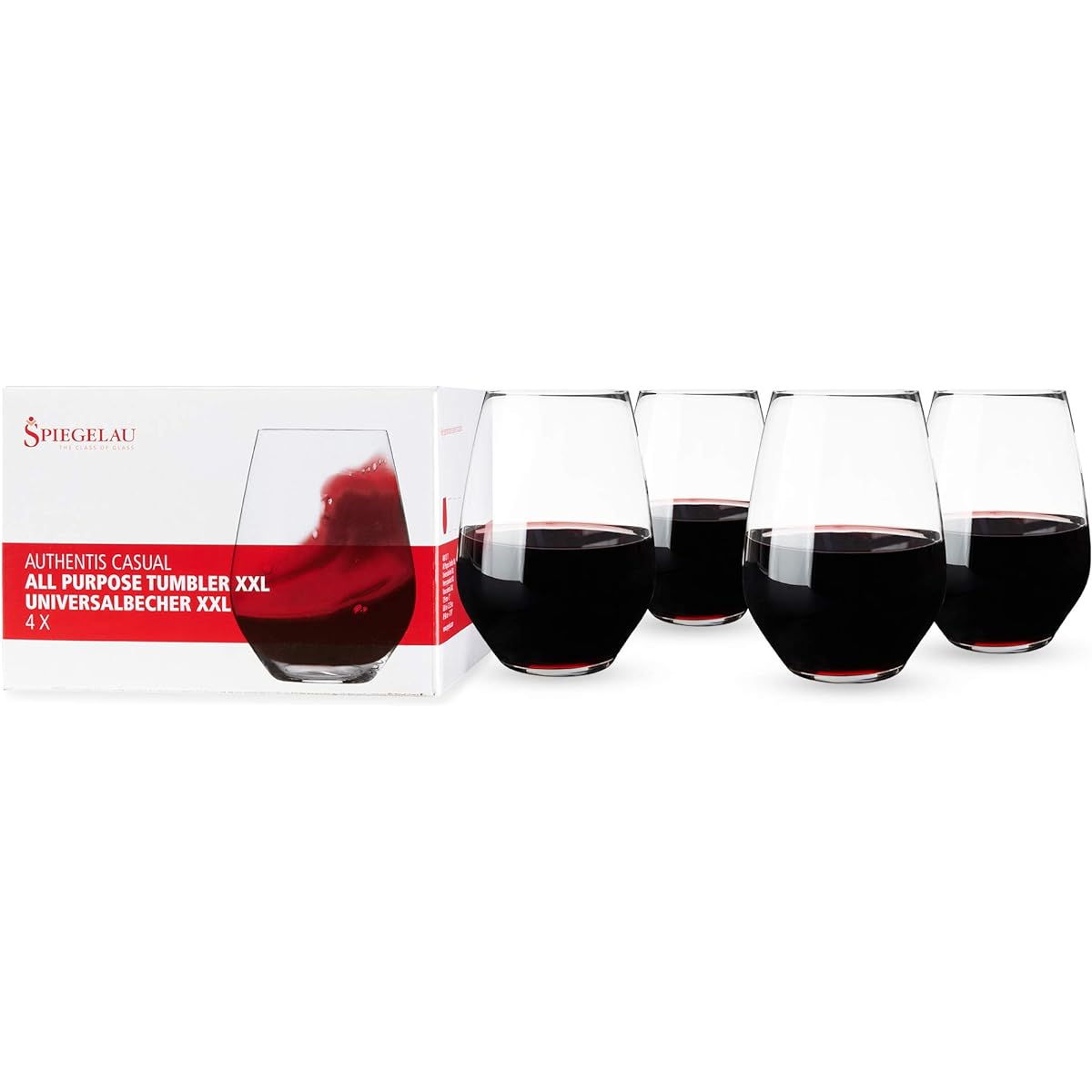 Spiegelau Authentic Casual Tumbler XXL 630ml 4800277 Pack of 4