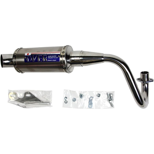 OVER RACING Over Racing Full Exhaust Muffler Stainless Steel Titanium Up Muffler MONKEY Z50J [Monkey] 13-01-38