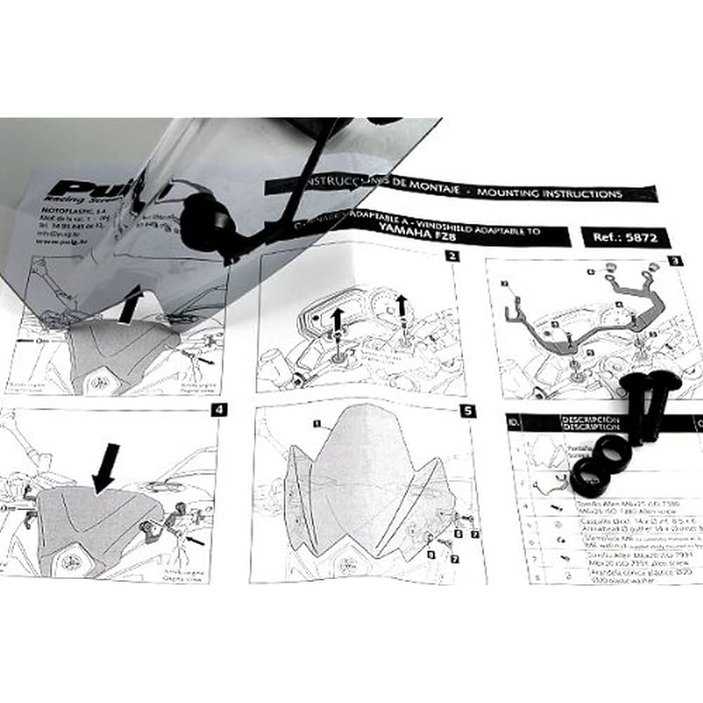 PUIG (Putch) Screen (New-Generation) Smoke YAMAHA FZ8 (10-15) PUIG-5872H