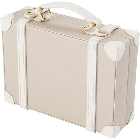 Chatani Sangyo Jewel Case Collection Trunk Jewel Case S (Accessory Case) 240-657 Beige H115 (Height including handle: 145) x W160 x D60mm