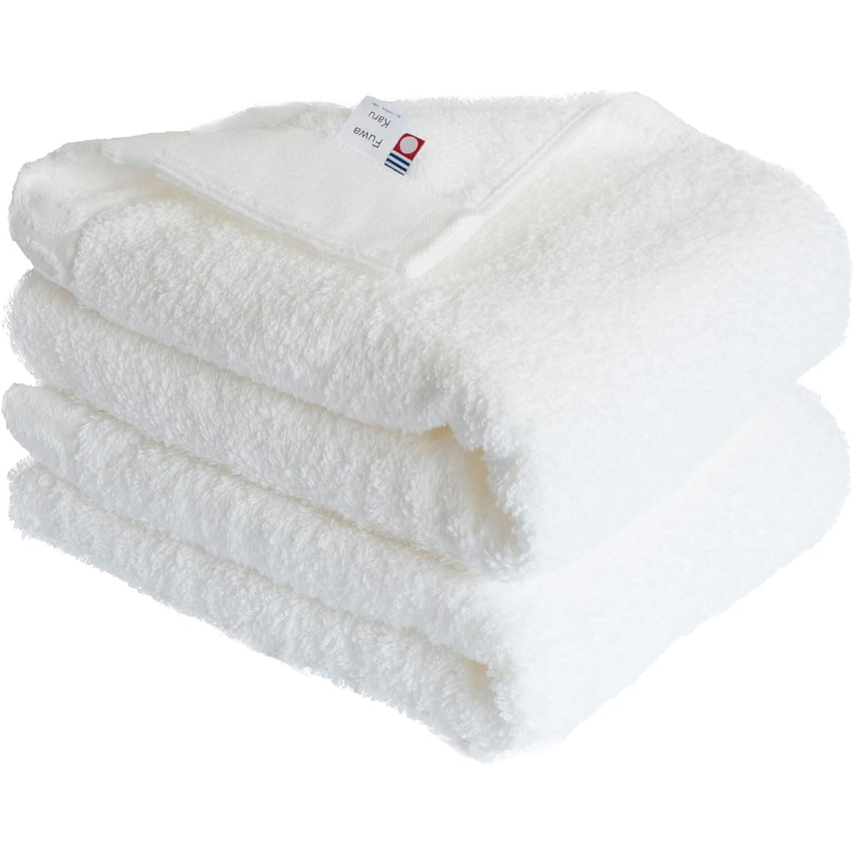 Tranparan Imabari Towel Bath Towel Set of 2 FuwaKaru Made in Japan Quick Dry Absorbent Lightweight Thick 100% Cotton (Off White)