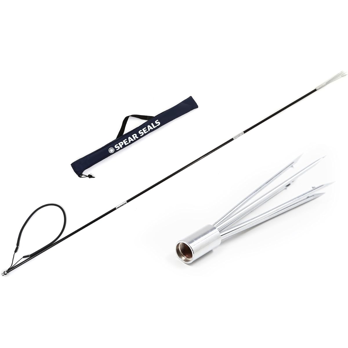 SPEAR SEALS harpoon 4-piece set with storage bag (3 pieces / Japanese brand / 205cm) Easy to assemble and store (durable / water resistant) Fish thrust, harpoon thrust, spearfishing, hand harpoon, harpoon tip, diving Spear Seals